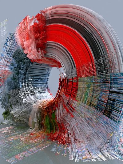 Chromatic Spiral Abstract Poster.