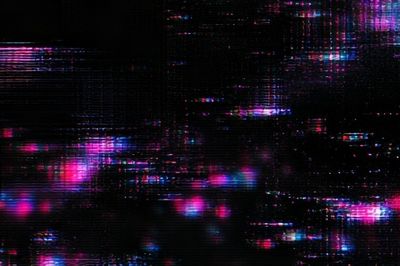 Neon Glitch Abstract Poster. poster