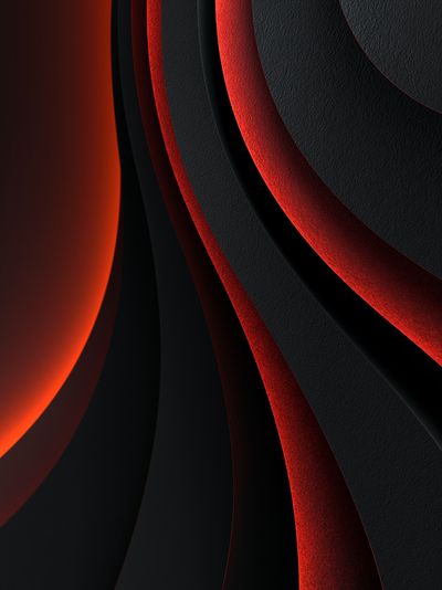 Crimson Arc Abstract Poster.