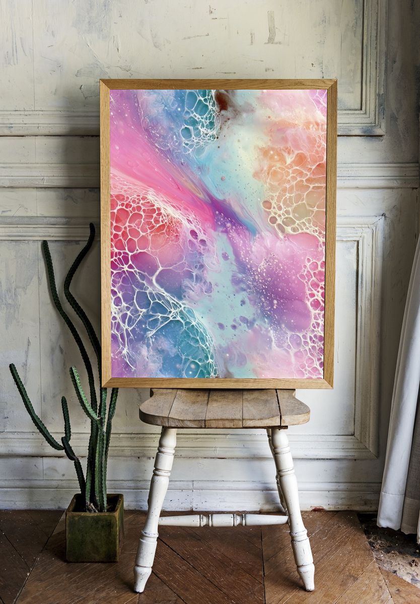 Pastel Fluid Abstract Poster. room preview