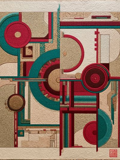 Geometric Circles Abstract Poster. poster