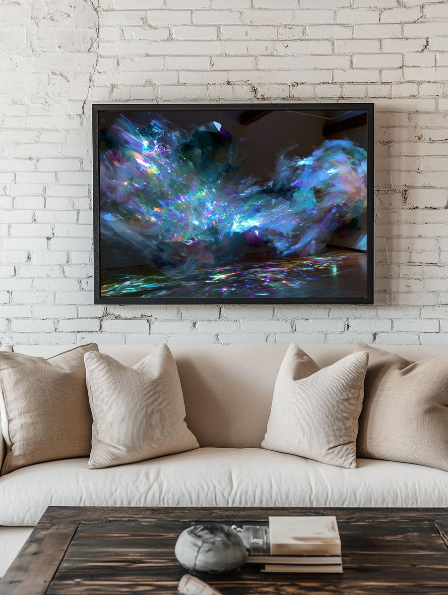 Prismatic Light Burst Abstract Poster. room preview