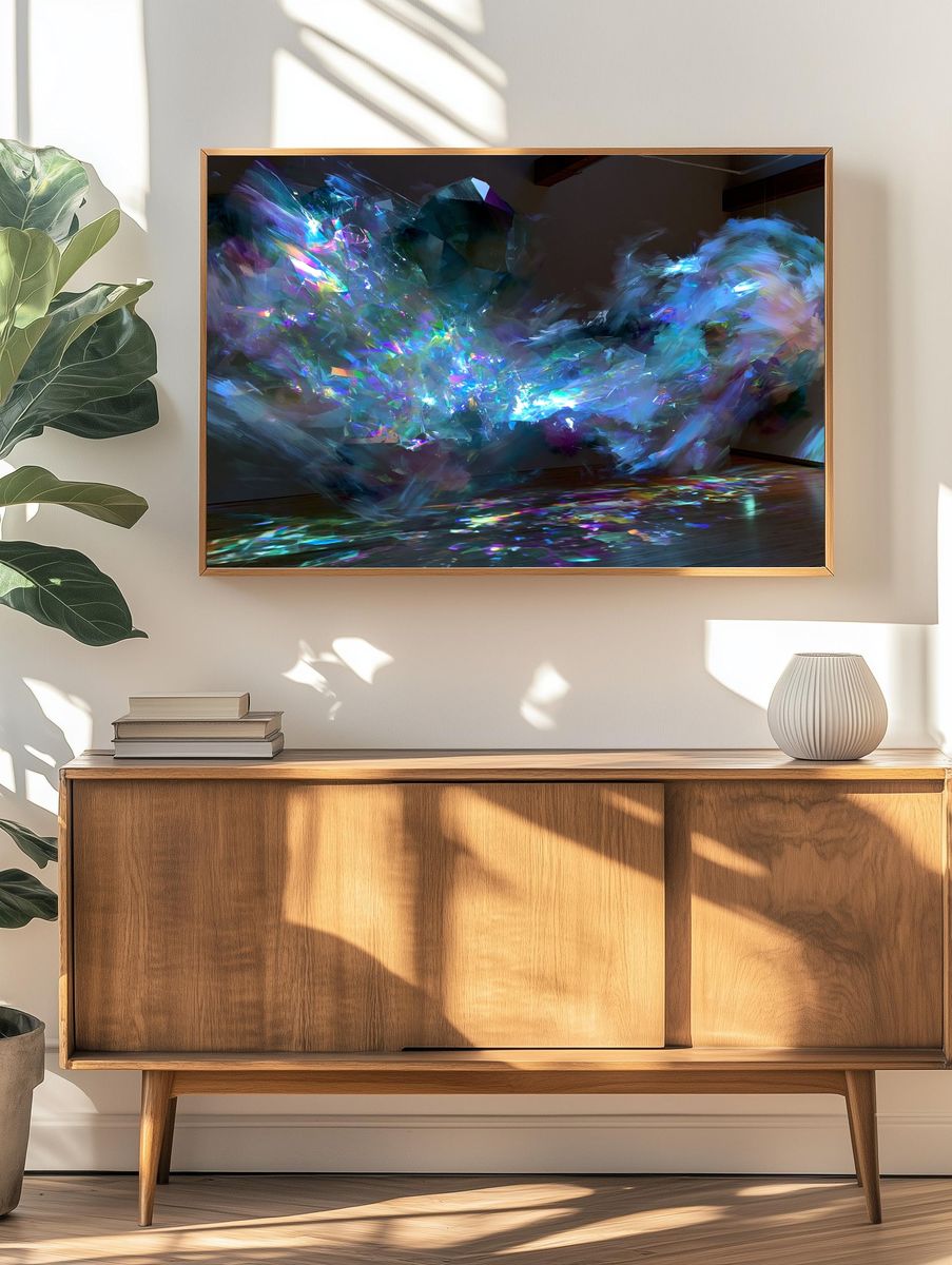 Prismatic Light Burst Abstract Poster. — room view 3