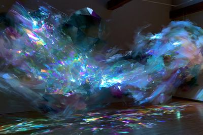Prismatic Light Burst Abstract Poster.