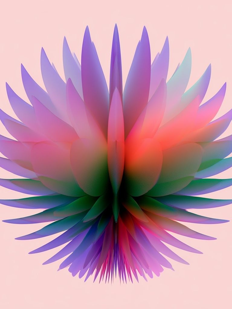 Pastel Bloom Abstract Print. poster detail