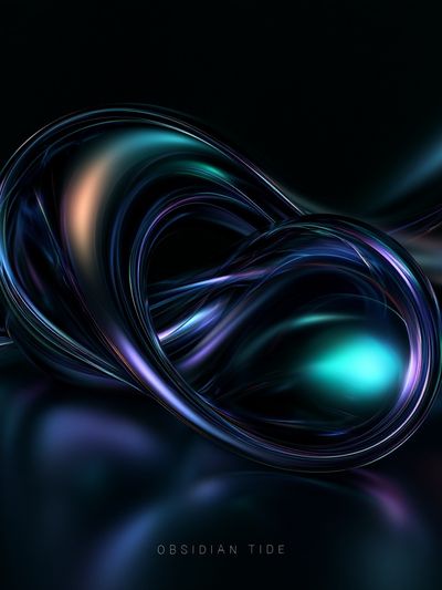 Obsidian Tide Abstract Poster.