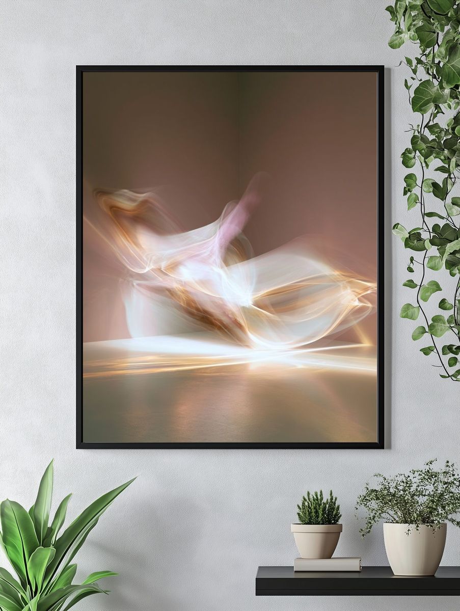 Luminous Flow Abstract Print. — room view 4