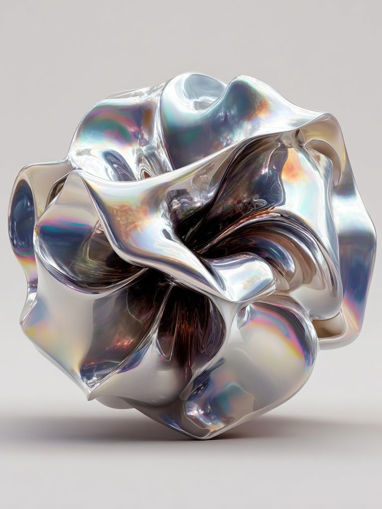 Iridescent Abstract Sculpture Poster. poster — abstract art
