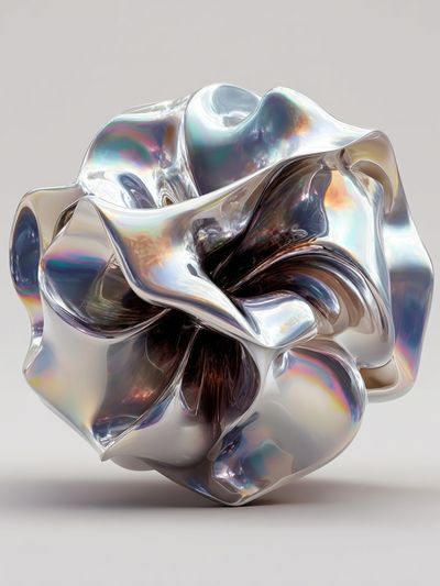 Iridescent Abstract Sculpture Poster. poster print