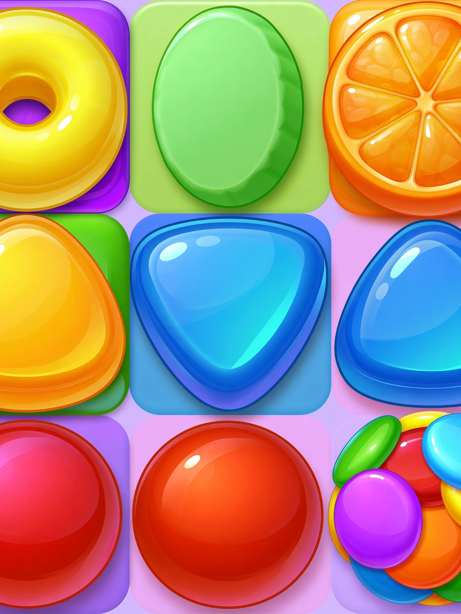 Colorful Candy Shapes Abstract Poster. poster — abstract art