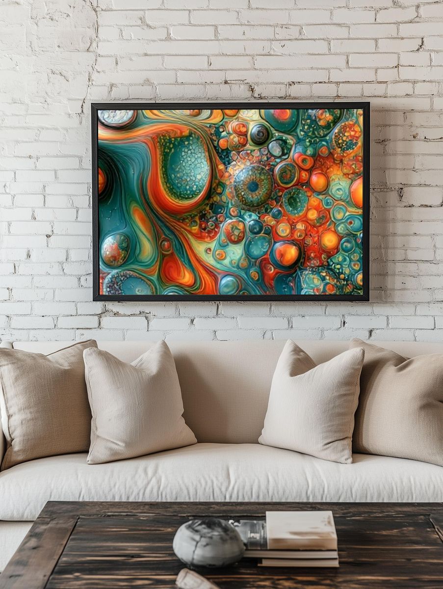 Organic Fluid Abstract Poster. — room view 1