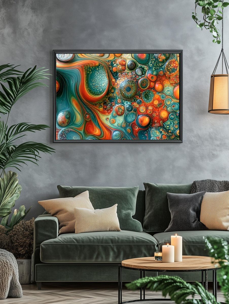 Organic Fluid Abstract Poster. — room view 4