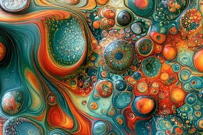 Organic Fluid Abstract Poster.