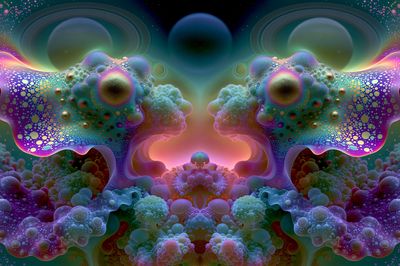 Cosmic Fractal Bloom Poster.