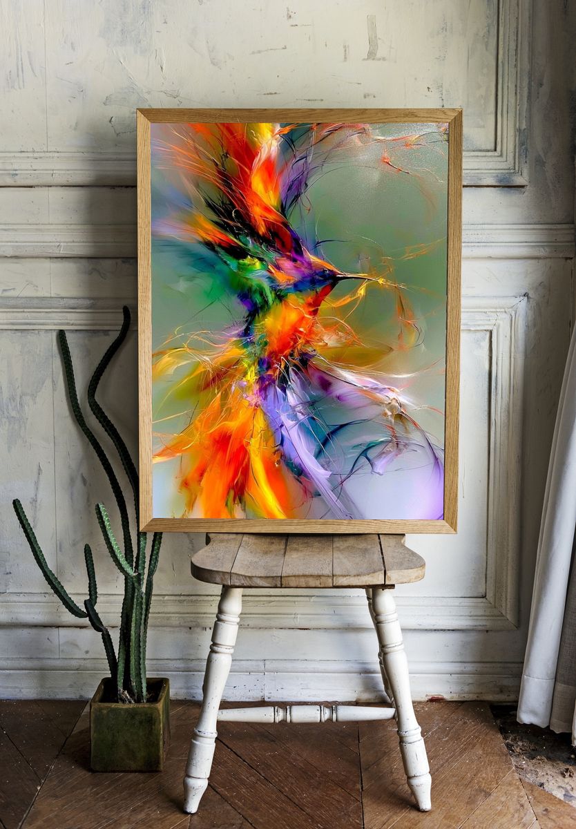 Chromatic Energy Abstract Poster. room preview