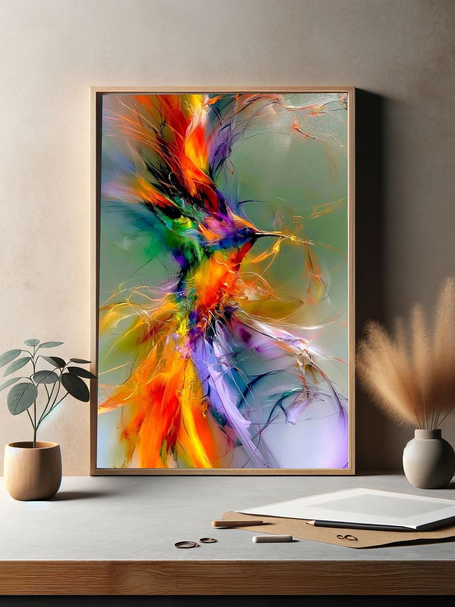 Chromatic Energy Abstract Poster. — room view 2