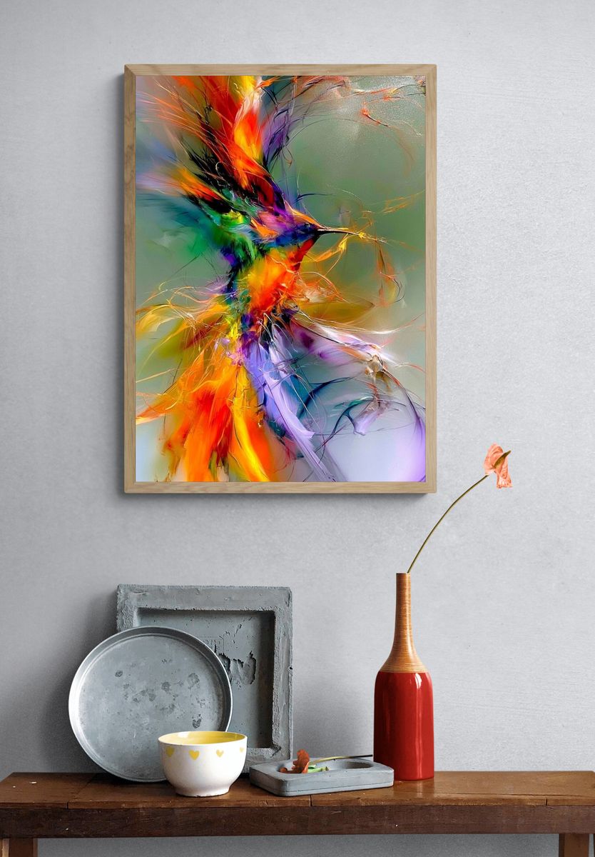 Chromatic Energy Abstract Poster. — room view 3