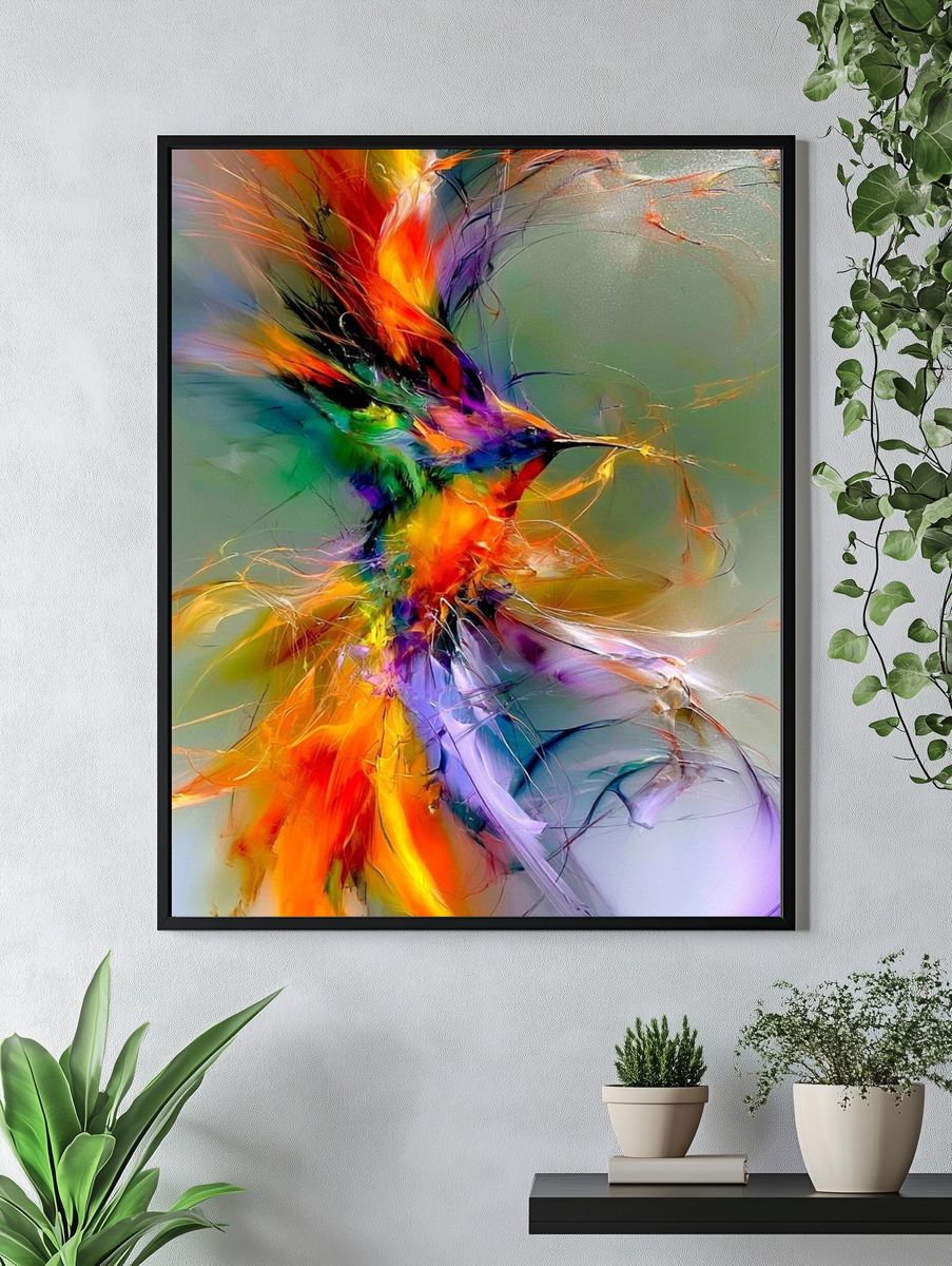 Chromatic Energy Abstract Poster. — room view 4
