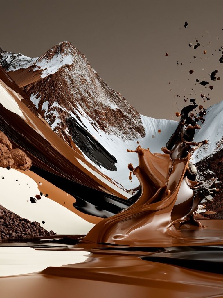 Chocolate Mountain Abstract Print. poster — abstract art