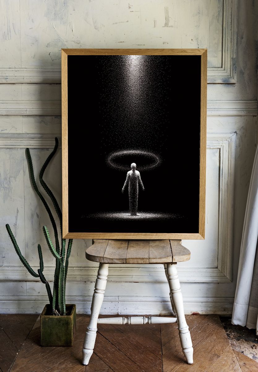 Cosmic Figure Abstract Print. — room view 1