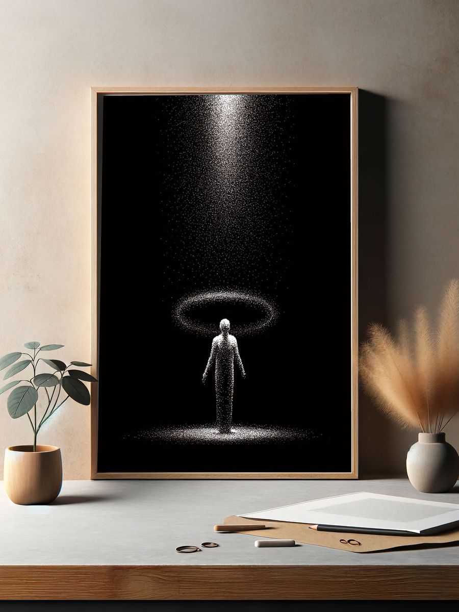 Cosmic Figure Abstract Print. — room view 2