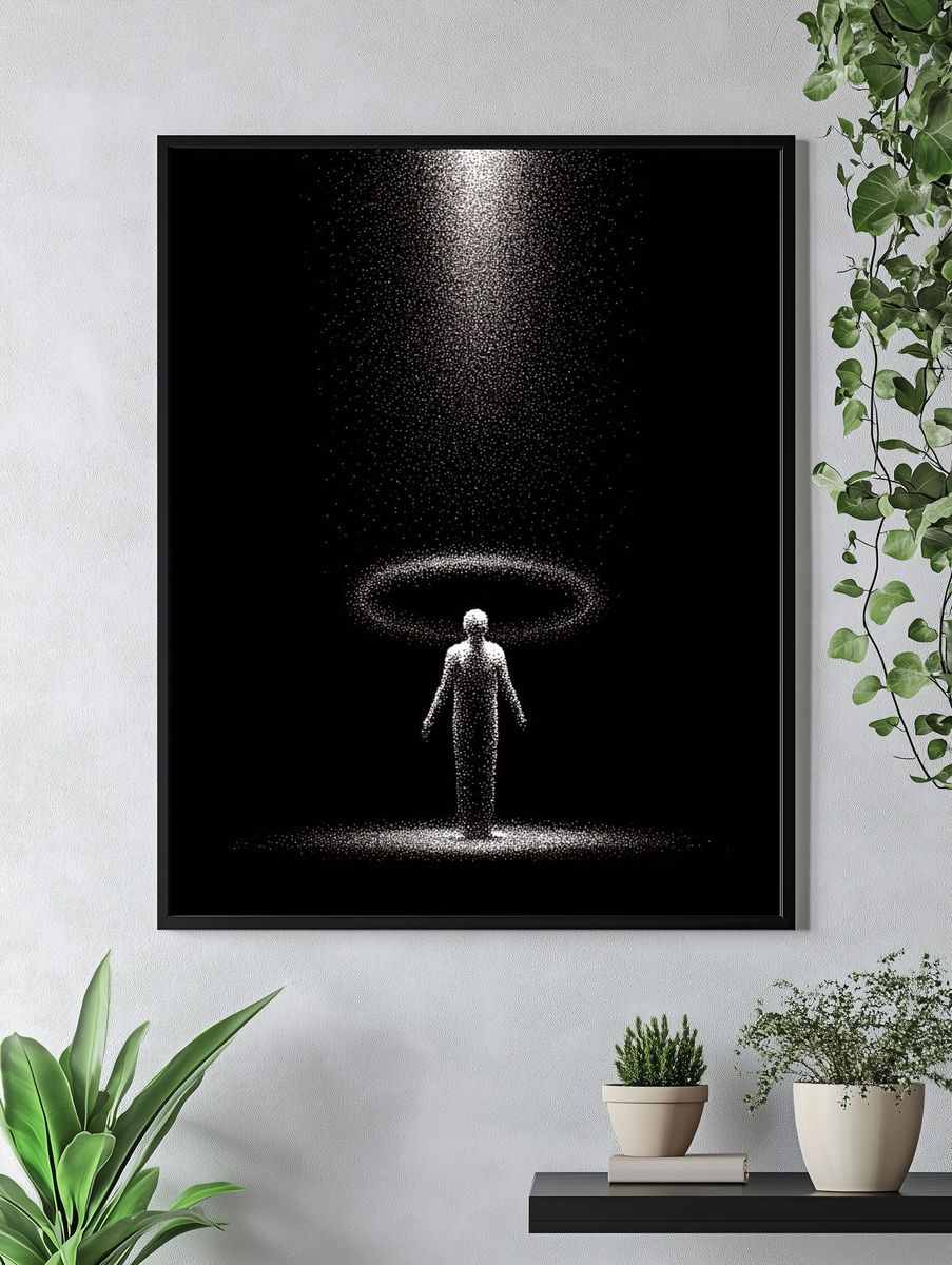 Cosmic Figure Abstract Print. — room view 4