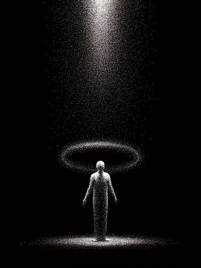 Cosmic Figure Abstract Print. poster print