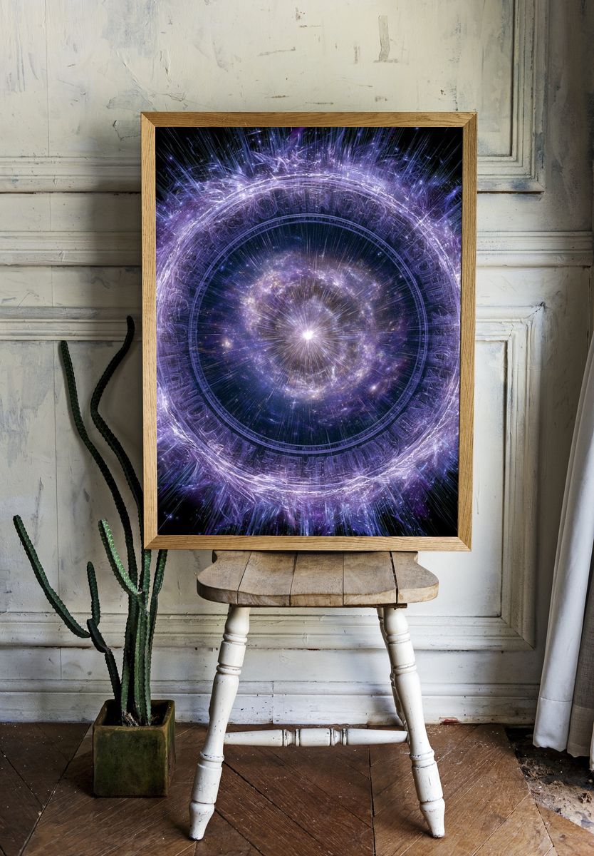 Cosmic Portal Abstract Poster. room preview