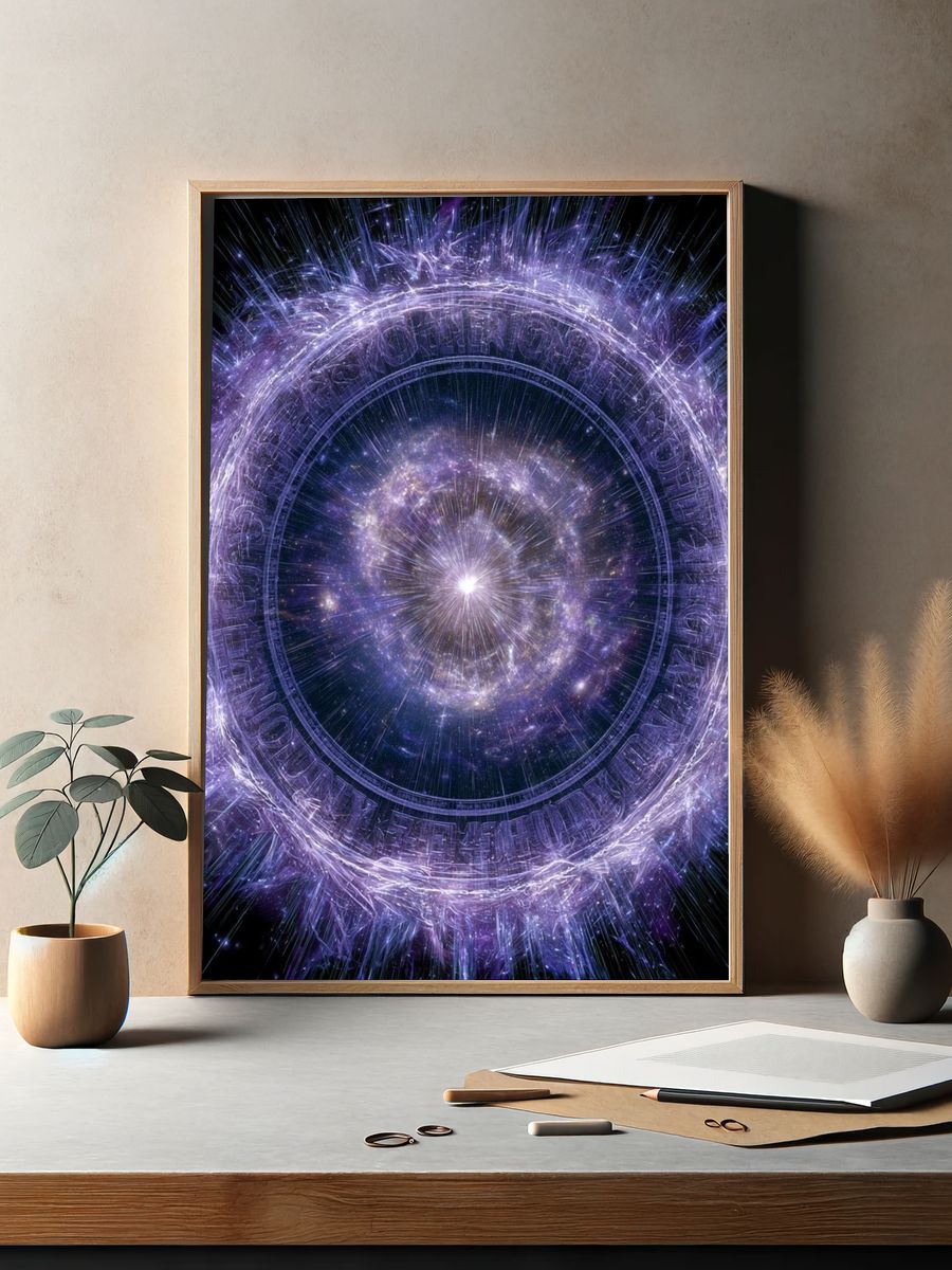 Cosmic Portal Abstract Poster. — room view 2