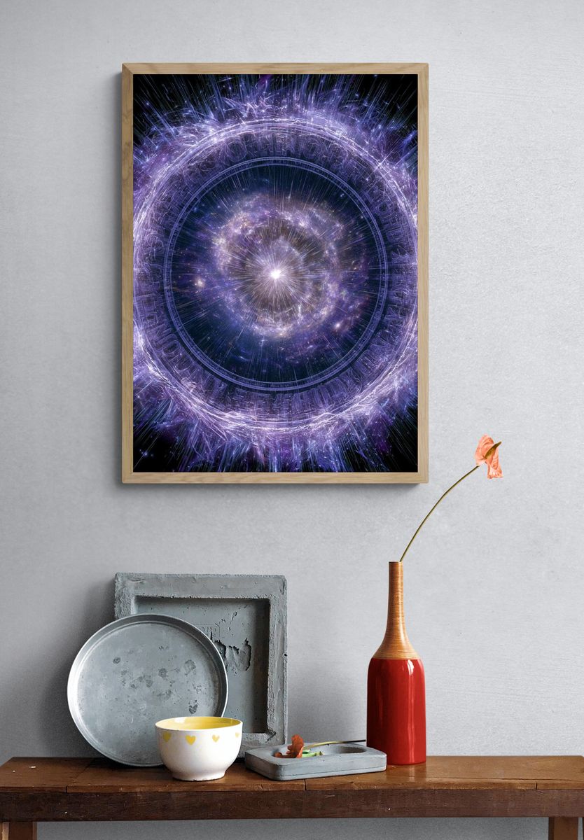 Cosmic Portal Abstract Poster. — room view 3
