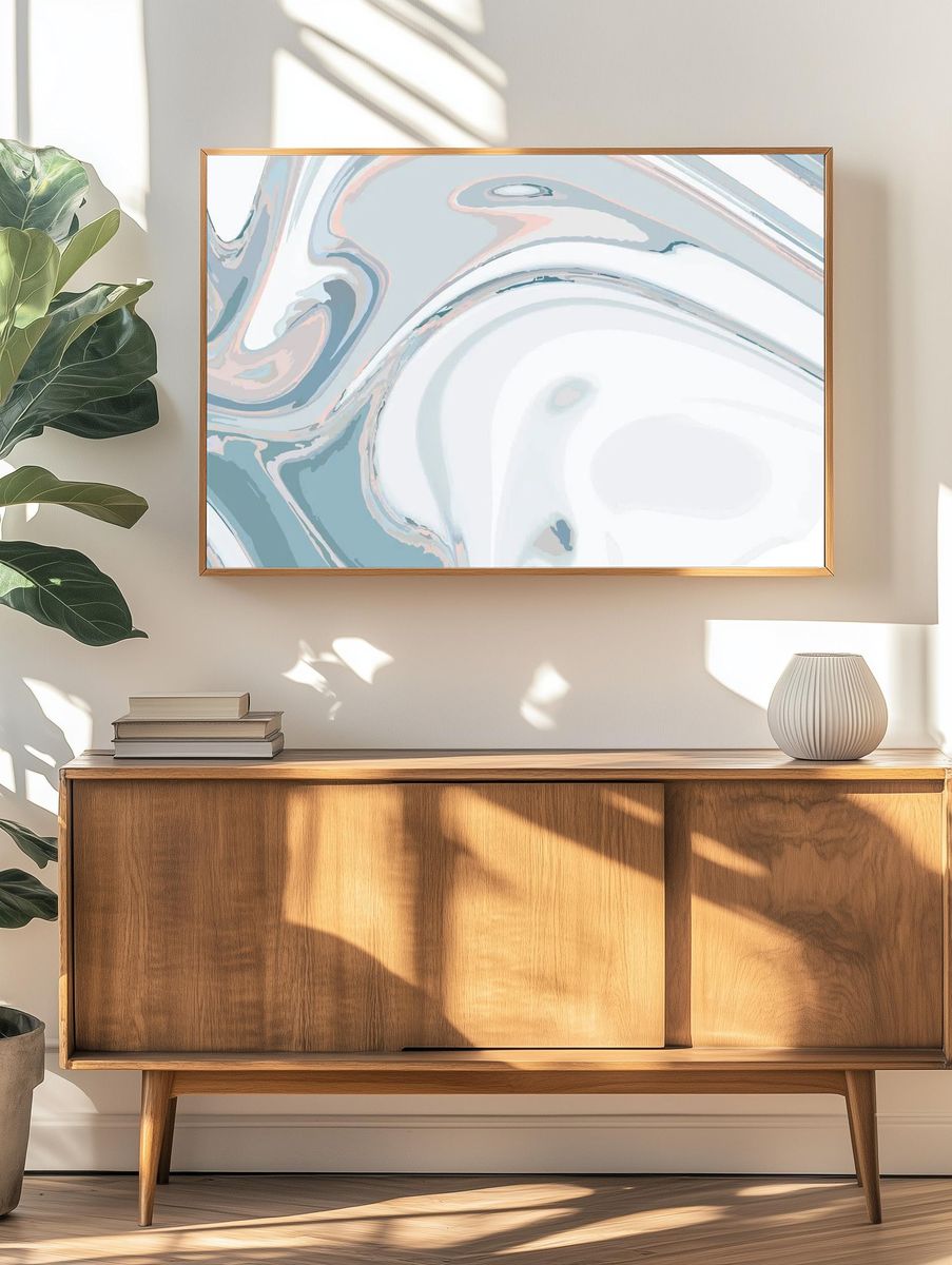 Golden white marble textured background. — room view 3
