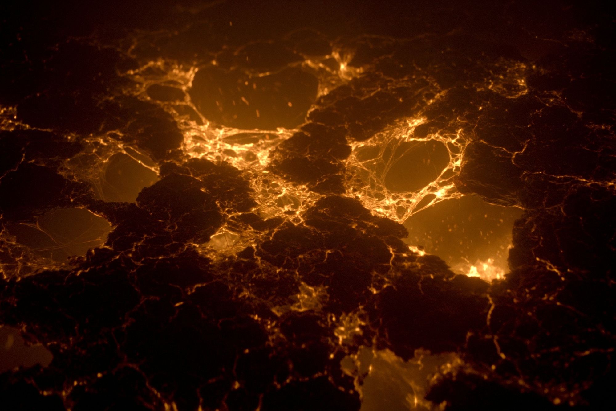 Molten Lava Glow Abstract Poster. poster detail
