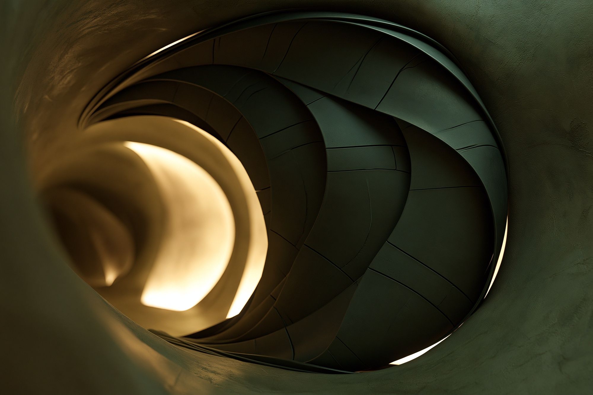 Emerald Spiral Abstract Poster. poster detail