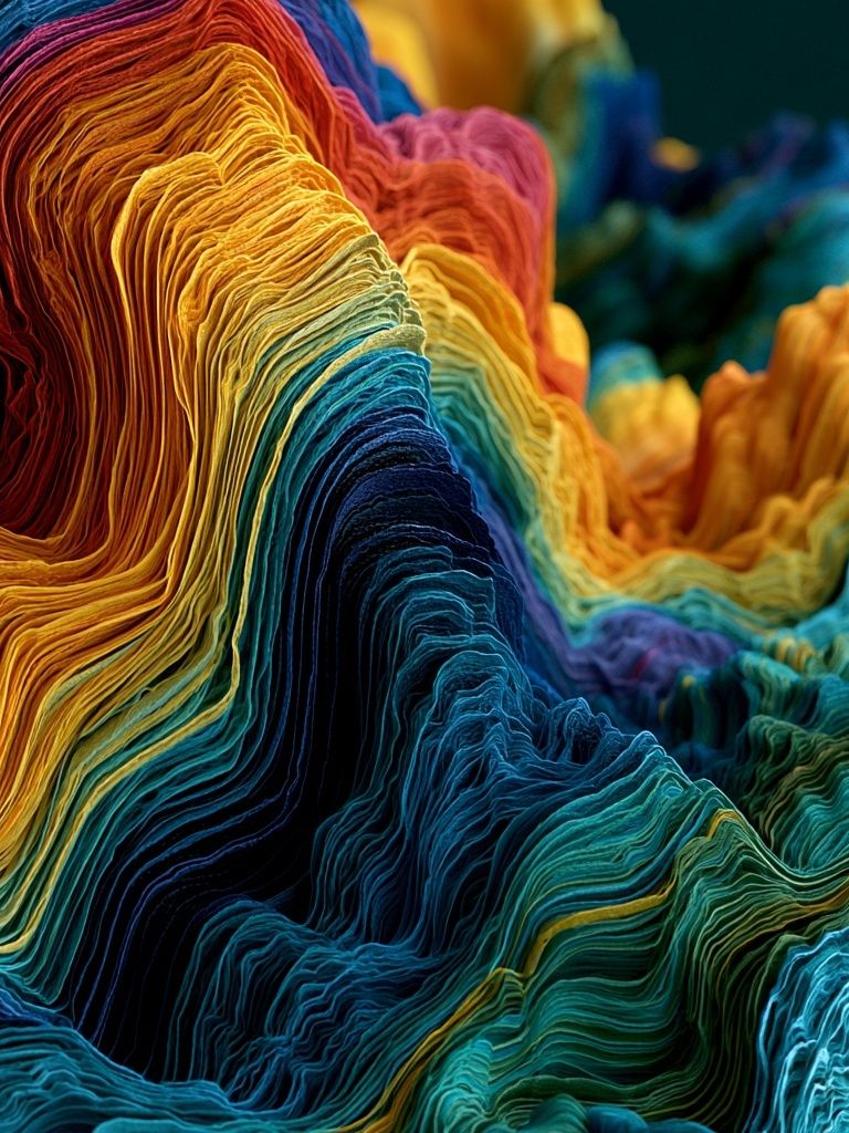 Rainbow Textured Abstract Poster. poster detail