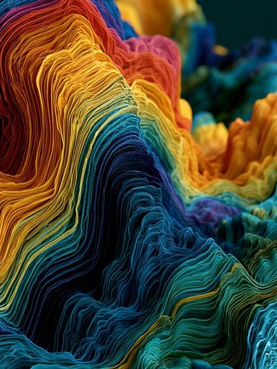 Rainbow Textured Abstract Poster.