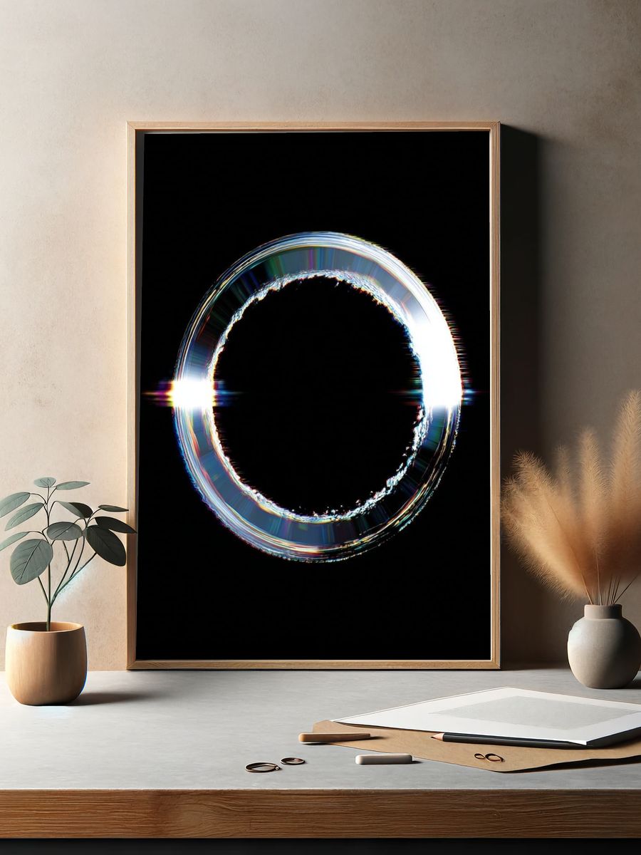 Chromatic Halo Abstract Poster. — room view 2