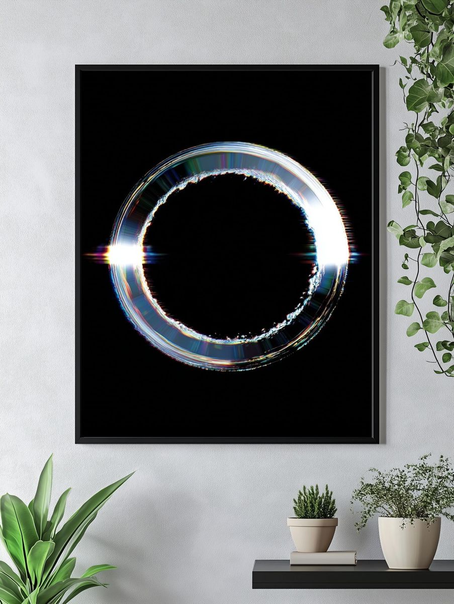 Chromatic Halo Abstract Poster. — room view 4
