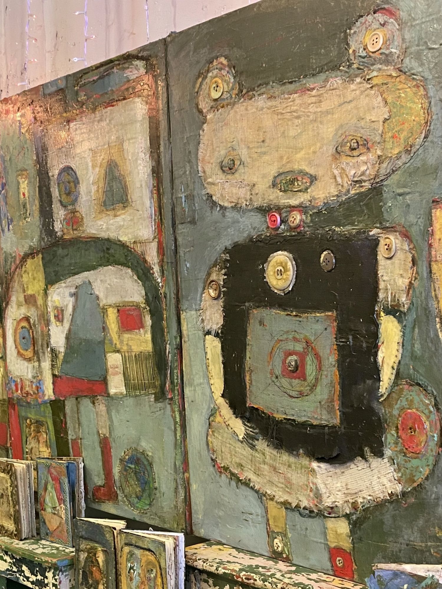 Textured Abstract Faces Poster. poster — abstract art