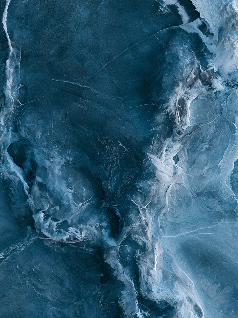 Glacial Blue Abstract Poster. poster detail