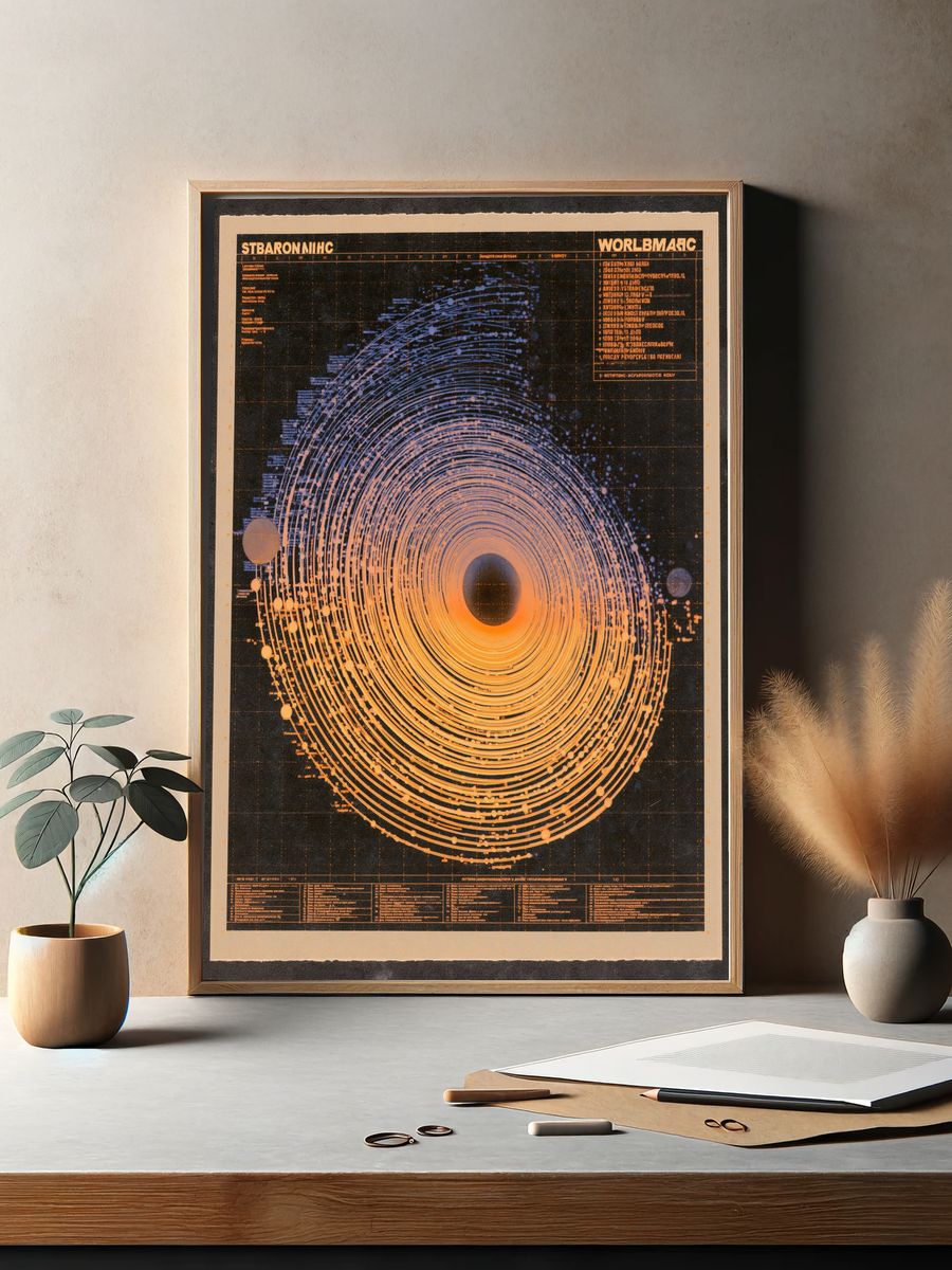 Solar Orbit Abstract Poster. — room view 2