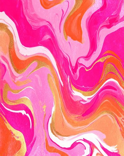 Pink Marble Swirl Abstract Poster.