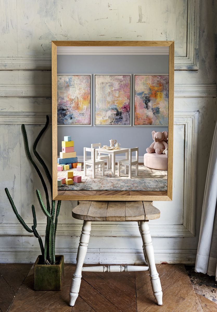 Pastel Textured Abstract Poster. — room view 1