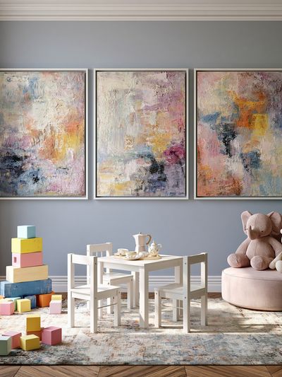 Pastel Textured Abstract Poster.