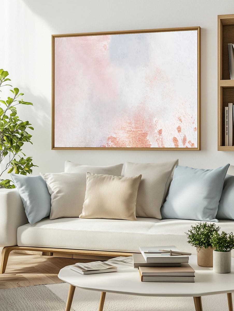 Abstract oil paint textured background. — room view 2