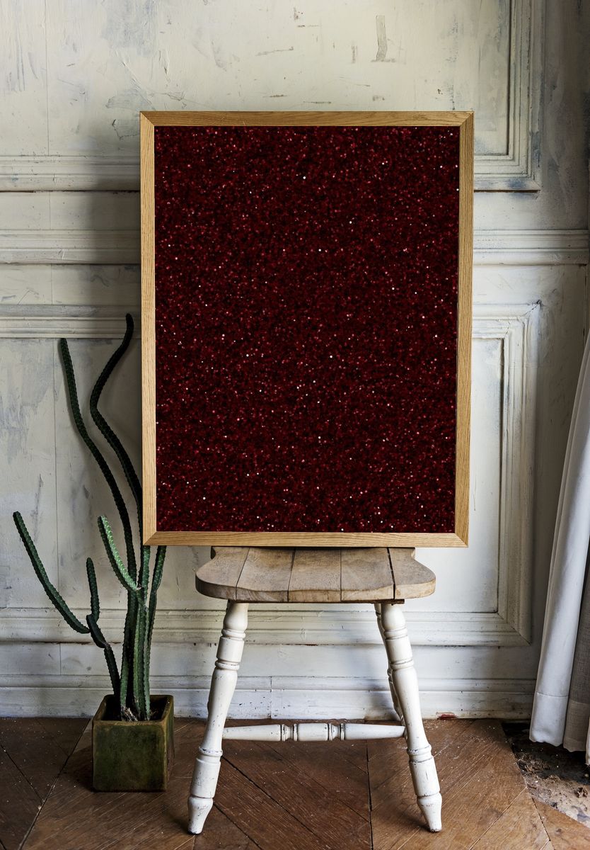 Crimson Glitter Texture Print. room preview