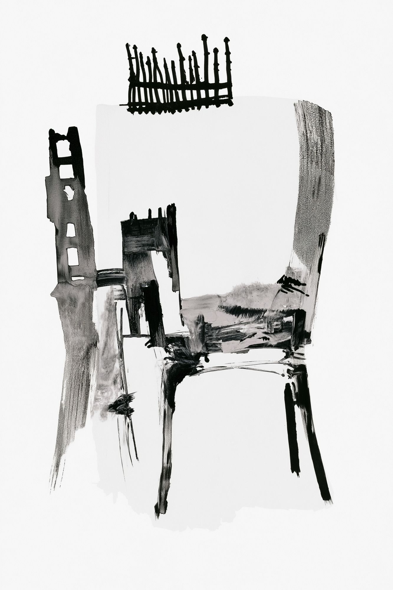 Abstract Chair Ink Poster. poster — abstract art