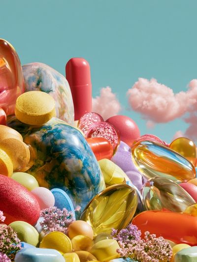 Candy Cloudscape Abstract Poster.