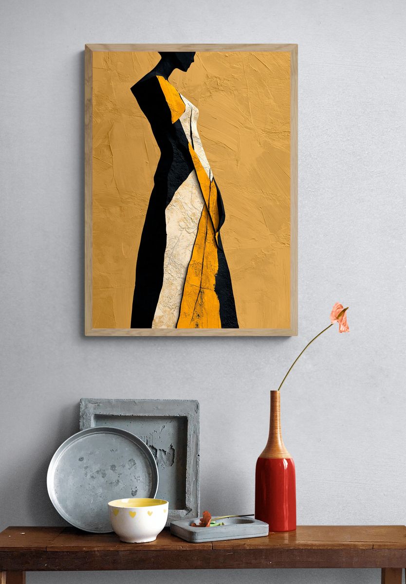 Abstract Figure Silhouette Poster. — room view 3