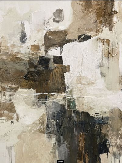 Neutral Textured Abstract Poster.