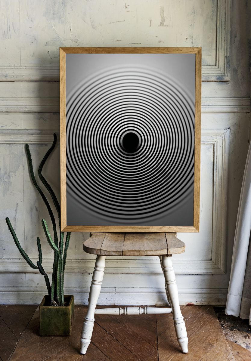 Concentric Rings Abstract Poster. — room view 1
